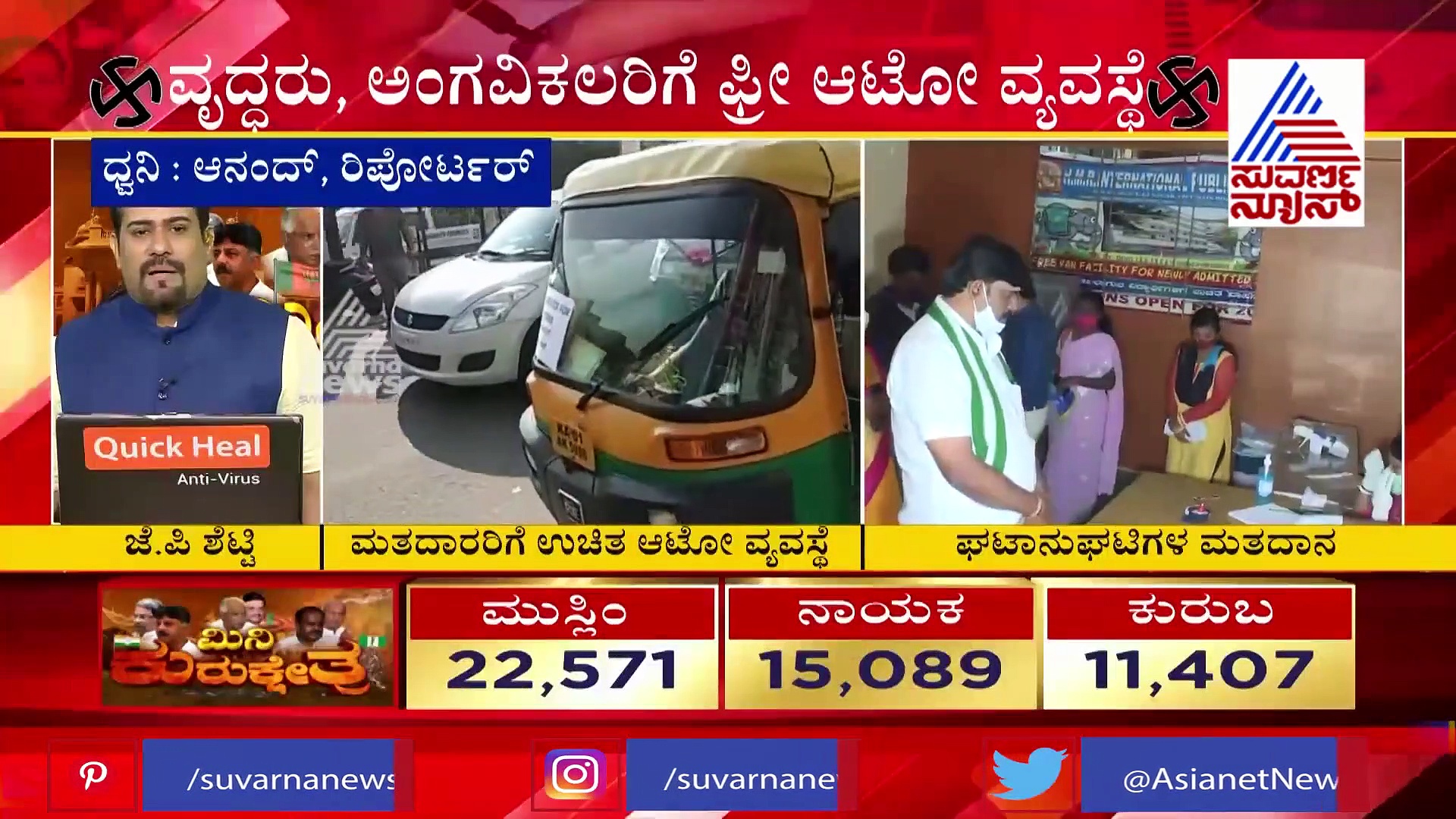 ಮತದಾರರಿಗೆ ಉಚಿತ ಆಟೋ ವ್ಯವಸ್ಥೆ; ಸಂಜೆಯವರೆಗೆ ಸೇವೆ ಲಭ್ಯ