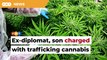 Ex-diplomat, son charged with trafficking cannabis