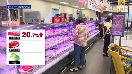 경유 45%·밀가루 26%↑…물가상승 14년 만에 최고