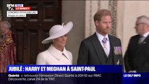 Harry et Meghan sont à la cathédrale Saint-Paul pour la messe du jubilé de la reine