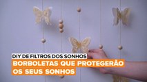 Um filtro dos sonhos de borboletas para protegê-lo enquanto dorme.