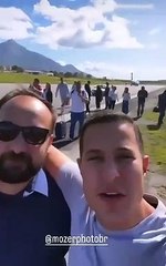 Pane técnica faz avião pousar e parar no meio da pista