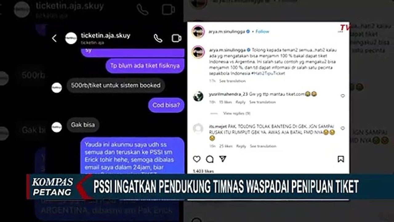 PSSI Ingatkan Pendukung Timnas Waspadai Penipuan Tiket!
