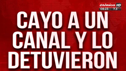 Escapaba con una camioneta robada y cayó a un canal: fue detenido