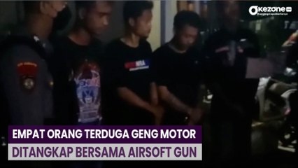 Empat Orang Terduga Geng Motor Ditangkap Bersama Airsoft Gun
