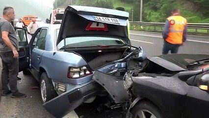 TEM'de zincirleme kaza: 2 yaralı