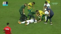Imagens fortes: jogador do Coritiba cai desacordado no gramado