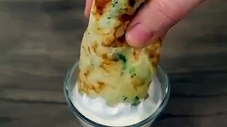 Сырные блины с зелёным луком #вкусно!!!