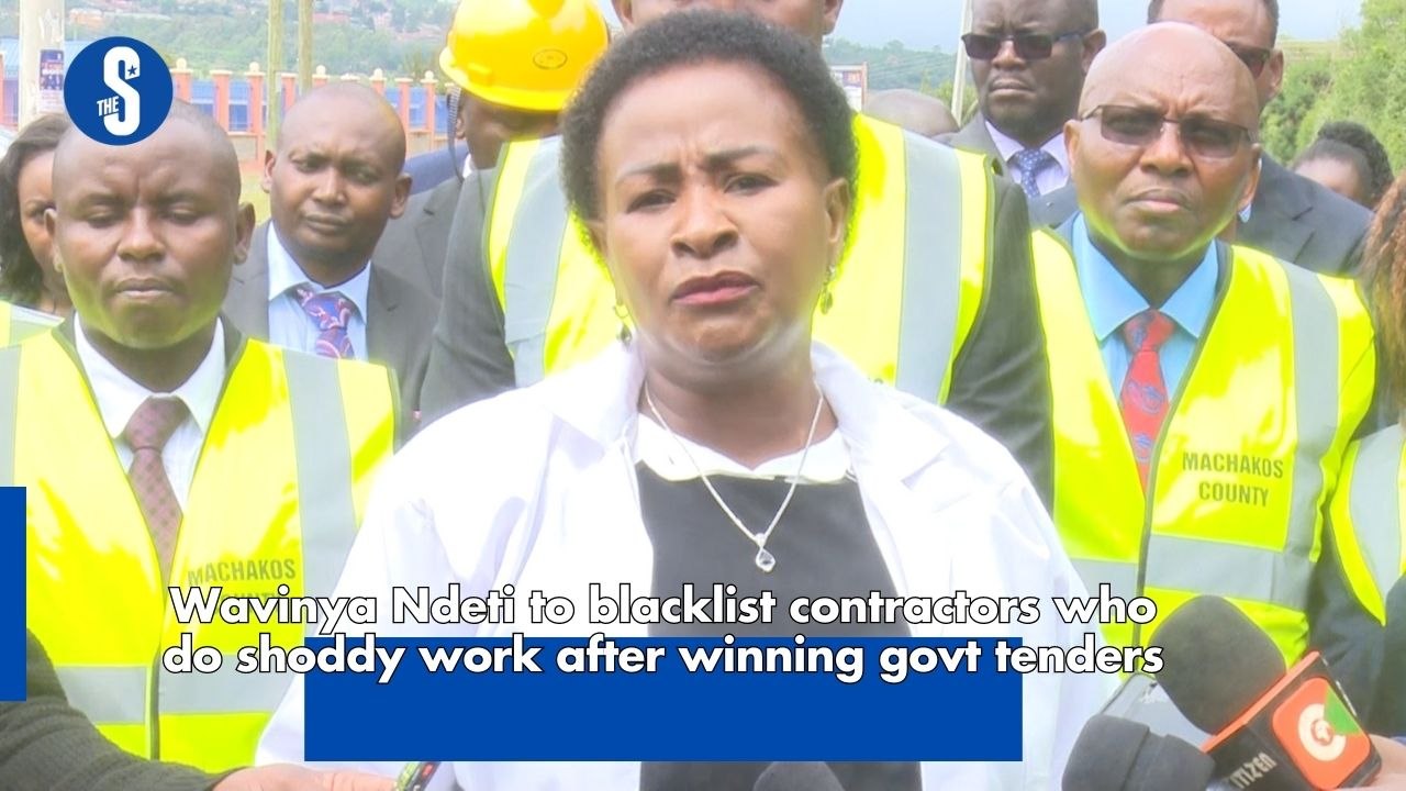 Wavinya Ndeti to blacklist contractors who do shoddy work after winning ...
