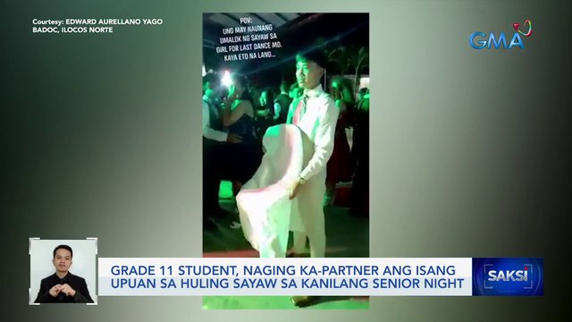 Grade 11 student, naging ka-partner ang isang upuan sa huling sayaw sa kanilang senior night | Saksi