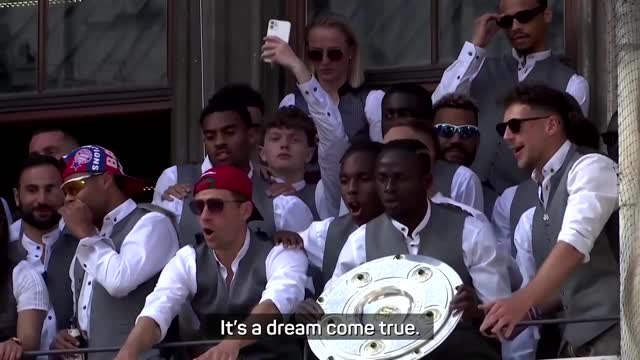 Bayern Munich celebrate winning Bundesliga and Frauen-Bundesliga titles