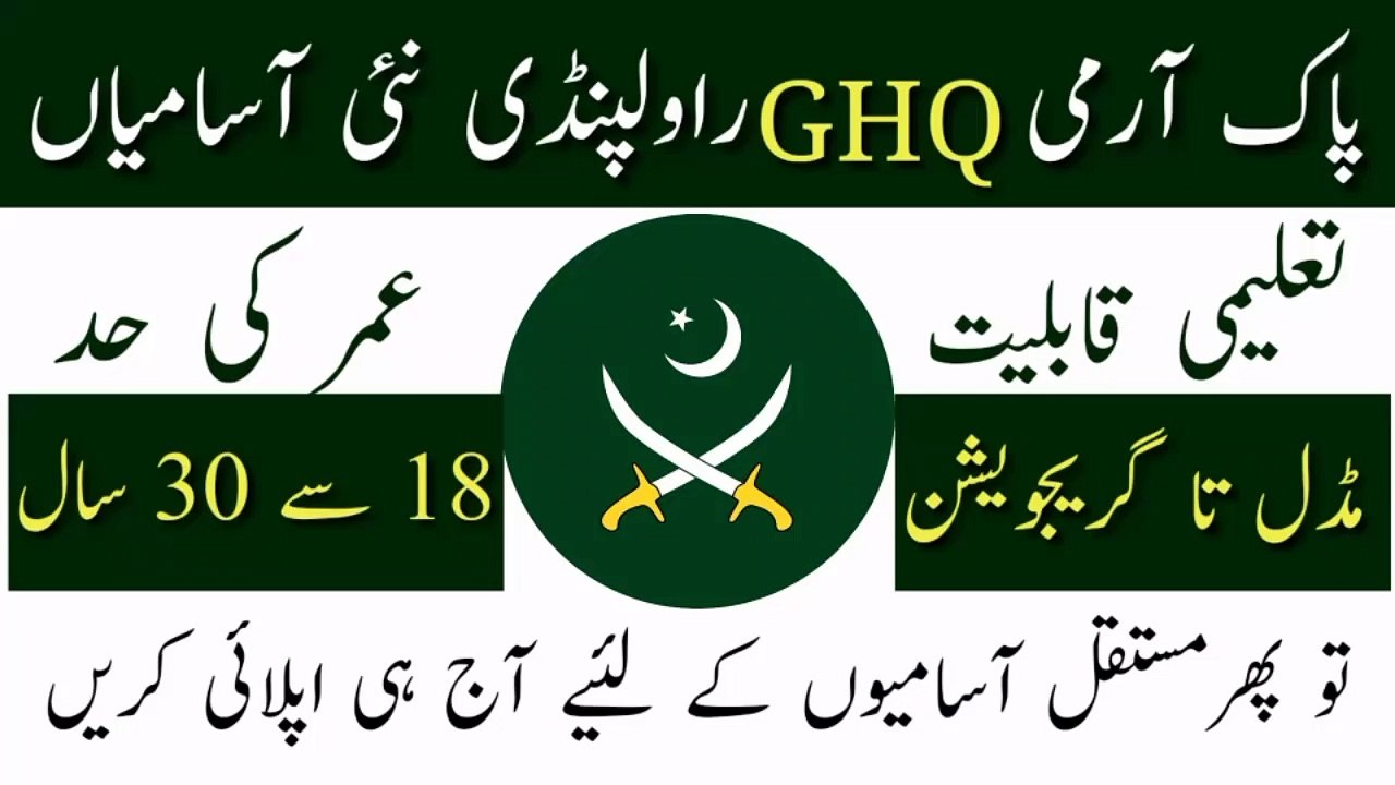 Pak Army GHQ Rawalpindi Jobs | Latest Government Jobs 2023
