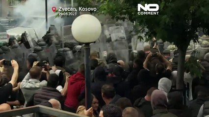 Watch: Ethnic Serbs clash with police in northern Kosovo as tensions rise