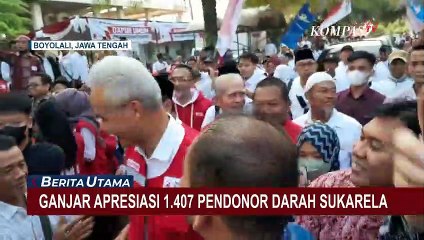 Download Video: Ganjar Pranowo Apresiasi 1.407 Pendonor Darah Sukarela di Boyolali Jawa Tengah