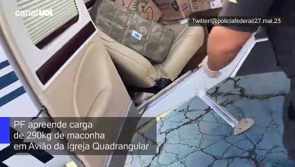 PF apreende  290 kg de maconha em avião da Igreja Quadrangular em Belém