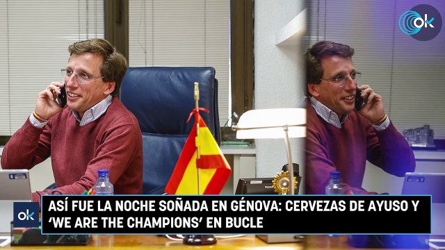 Así fue la noche soñada en Génova: cervezas de Ayuso y 'We Are The Champions' en bucle