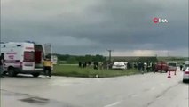 Kırklareli'de iki otomobil kafa kafaya çarpıştı: 1 ölü, 4 yaralı