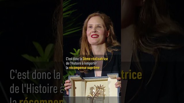 Justine Triet, troisième réalisatrice à remporter la Palme d'Or à Cannes ! #shorts
