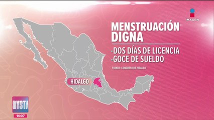 Aprueban dos días de licencia menstrual en Hidalgo