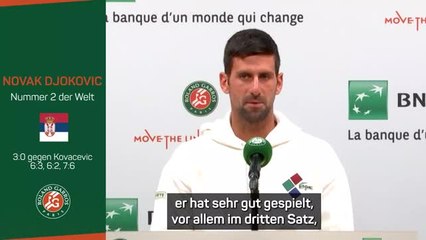 Djokovic: "Kovacevic hat mich arbeiten lassen"