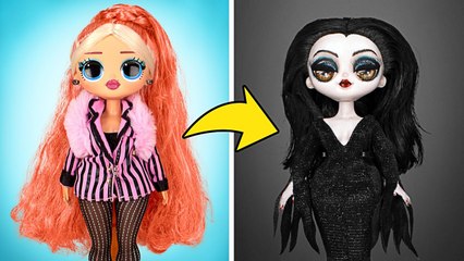 Transformez une poupée en Morticia Addams 👻 | Tutoriel DIY
