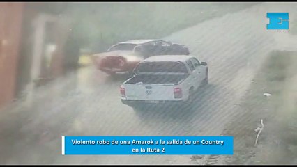 Violento robo de una Amarok a la salida de un Country en la Ruta 2
