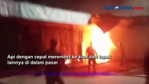 Kios dan Lapak Pedagang di Pasar Gringging Kediri Terbakar, Pedagang Panik