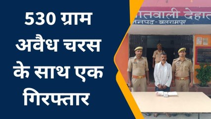 बलरामपुर: अवैध चरस के साथ एक अभियुक्त गिरफ्तार, इतने रुपये बताई जा रही कीमत