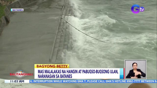 Mas malalakas na hangin at pabugso-bugsong ulan, naranasan sa Batanes | BT