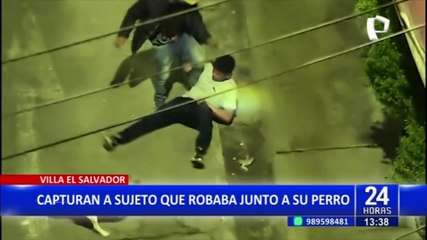 VES: cae delincuente que robaba a transeúntes en complicidad con su perro