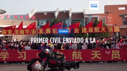 China lanza al espacio la primera misión tripulada por un civil para estrenar su estación espacial