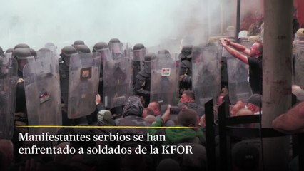 25 heridos en violentos enfrentamientos entre manifestantes serbios y fuerzas de la OTAN