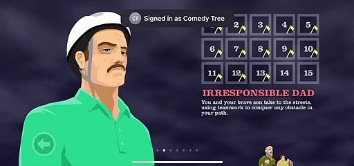 Happy Wheels IOS: Irresponsible Dad Level 14