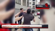 Ataşehir’de demir sopalı trafik kavgası kamerada