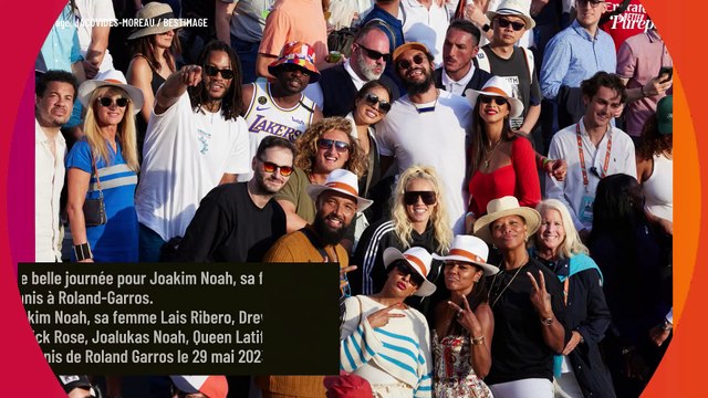 Joakim Noah complice avec l'ex de son père, Isabelle Camus, et Joalukas à Roland-Garros