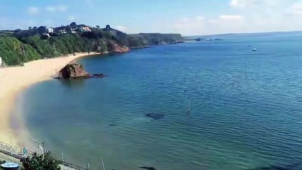 Tenby North Beach and Harbour by Lucy Crockford