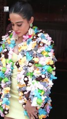 Urfi Javed makes jacket from soft toys
