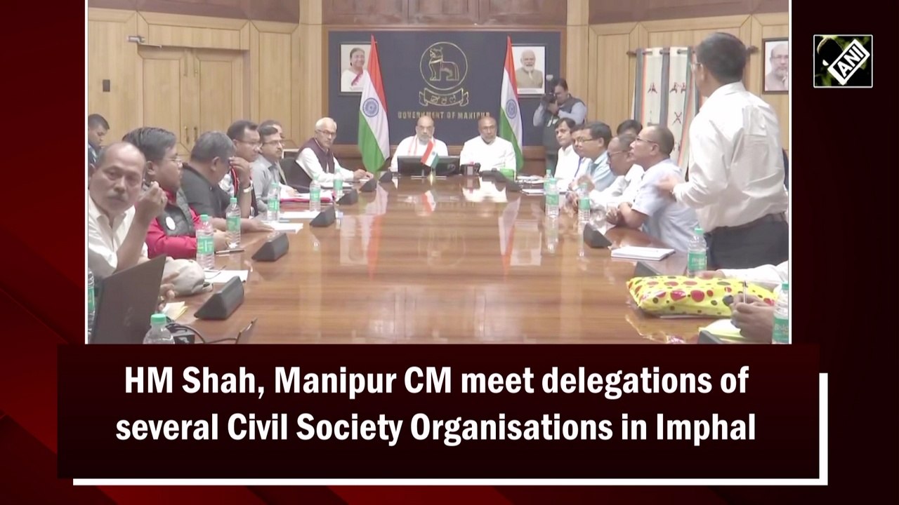 HM Shah, Manipur CM meet Civil Society delegations in Imphal