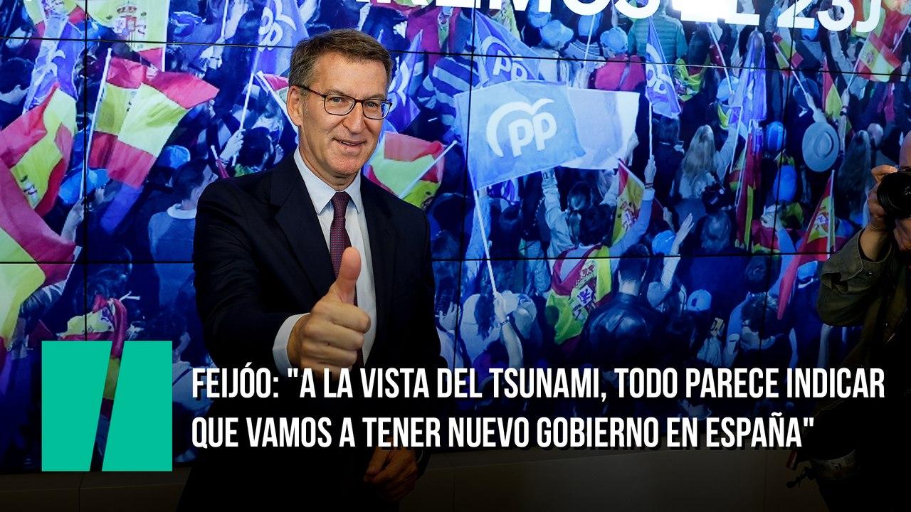 Feijóo: "A la vista del tsunami, todo parece indicar que vamos a tener nuevo Gobierno en España"