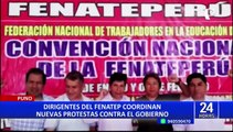 Puno: dirigentes del Fenatep coordinan nuevas protestas contra el Gobierno