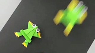 paper jumping frog  crafts