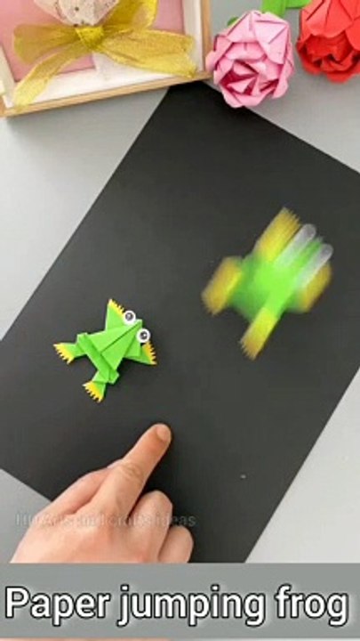 paper jumping frog  crafts