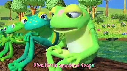 Five Little Speckled Frogs | CoComelon Nursery Rhymes & Kids Songs_