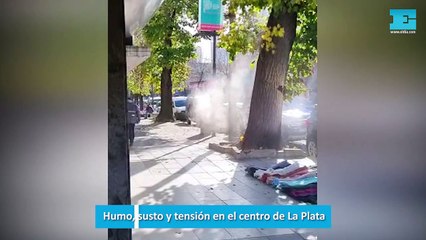 Humo, susto y tensión en el centro de La Plata