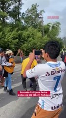 Protesto indígena fecha pistas da BR 101 em Palhoça