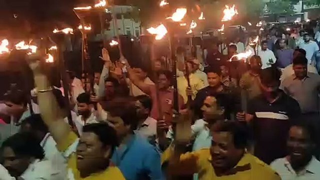 हैरिटेज नगर निगम से चांदपोल हनुमानजी तक निकाला मशाल जुलूस