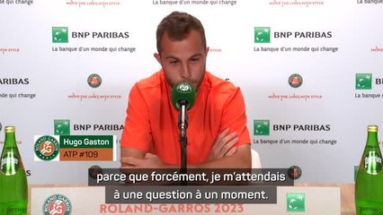 Roland-Garros - Gaston s'explique : "C'est un geste de frustration et non de triche"