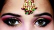 Traditional Indian Pakistani Bridal Makeup Tutorial Pink Gold and Bla