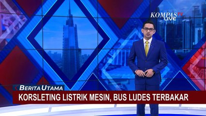 Bus Tiba-Tiba Terbakar di Depan Pintu Tol Cikarang Barat 4, Penumpang Ketakutan Selamatkan Diri!