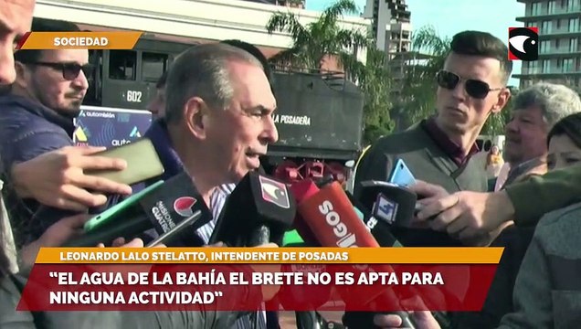 “El agua de la Bahía El Brete no es apta para ninguna actividad” dijo el intendente de Posadas, Leonardo Lalo Stelatto